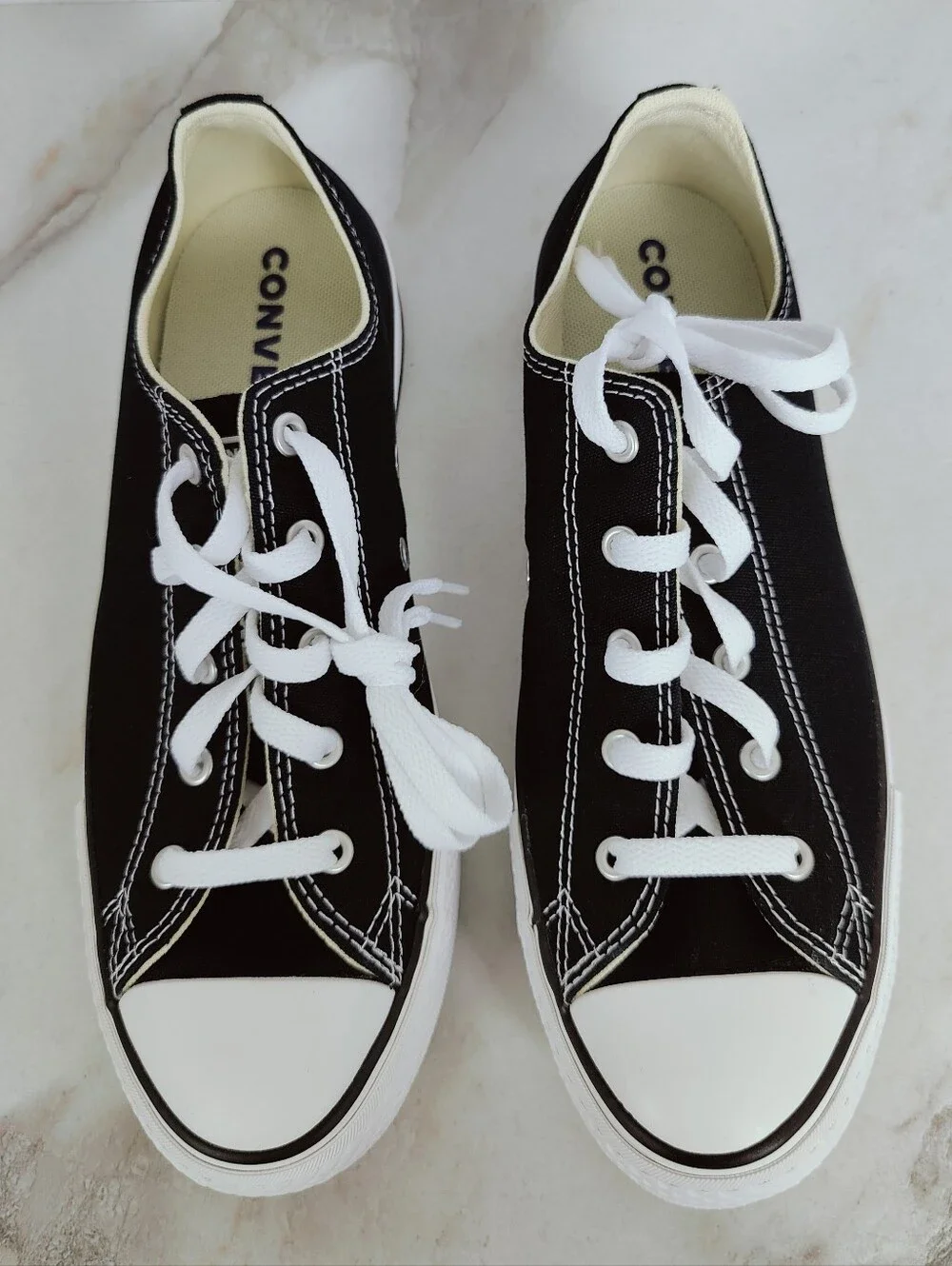 NIB Converse CT All Star Lift Kids' Black Canvas Platform Sneakers, Sz 6